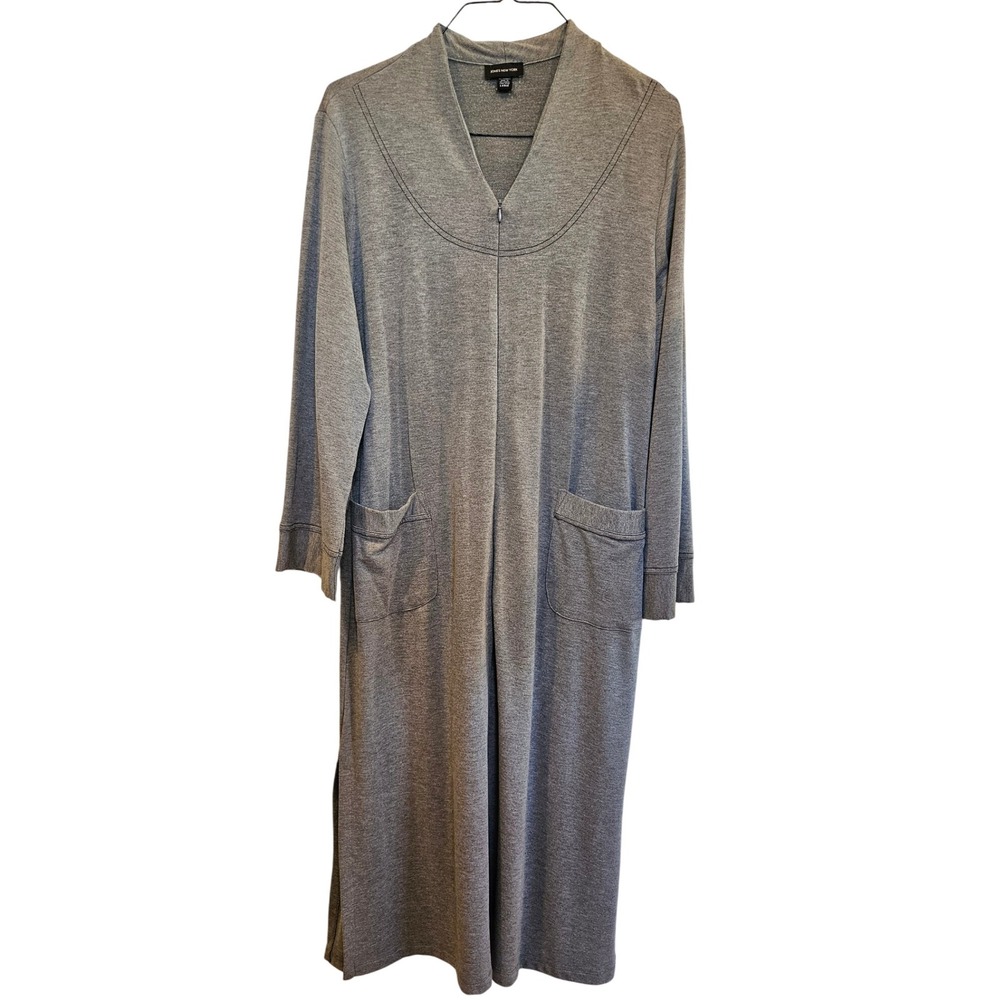 Jones New York Women's Housecoat Dress Duster Cardigan Pockets Large